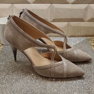 L.A.M.B. Suede Heels - Size 10‎